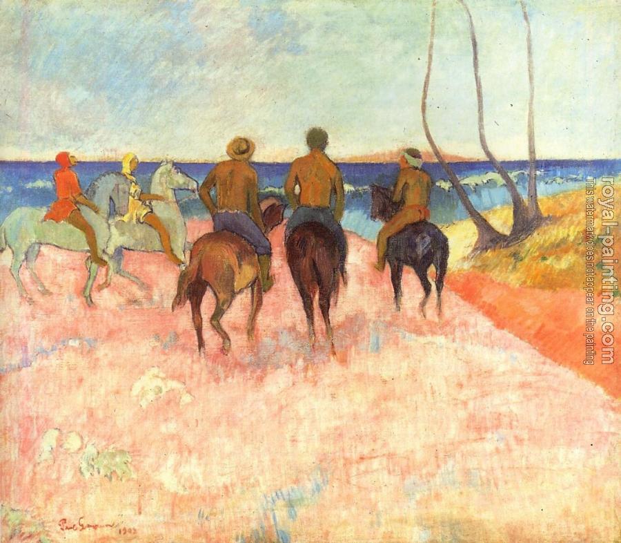 Paul Gauguin : Riders on the Beach